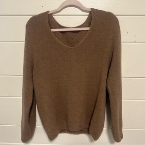 Cozy Brown V-Neck Sweater